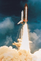 Space shuttle launch photo